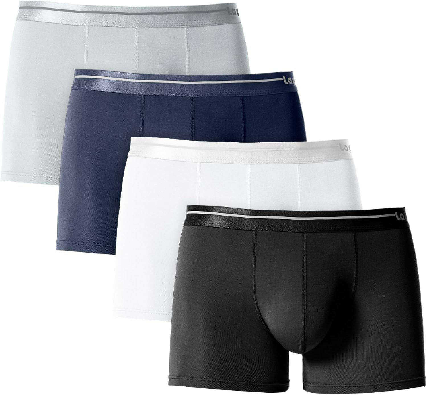 Lapasa Men's Underwear 4PACK Boxer Brief Micro Modal Super Soft No Fly