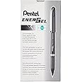 Pentel EnerGel NV Gel Ink Pen, (0.5mm), Fine Point Capped, Needle Tip, Black Ink, Box of 12 (BLN25-A)