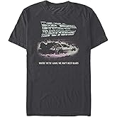 Back to The Future Mens Classic Delorean Basic Solid Tee