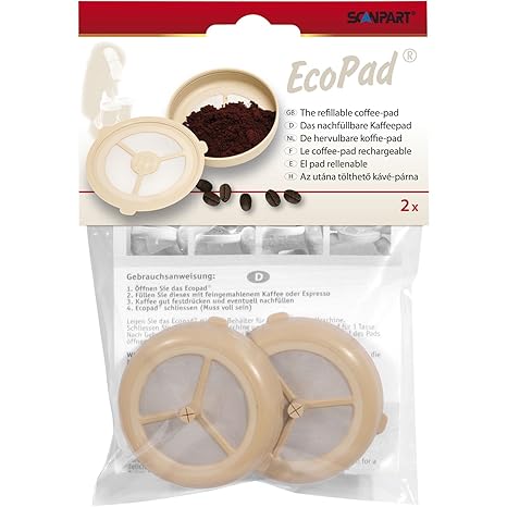Ecopad - Das nachfüllbare Kaffeepad, 2er Set für Senseo Maschinen