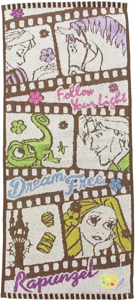 Amazon Co Jp 丸眞 フェイスタオル ディズニー 塔の上のラプンツェル 34 80cm フラワームービー 綿100 ホーム キッチン
