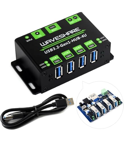 Amazon.com: 4-Ch USB 3.2 Gen1 HUB, Metal Case with Wall-Mount