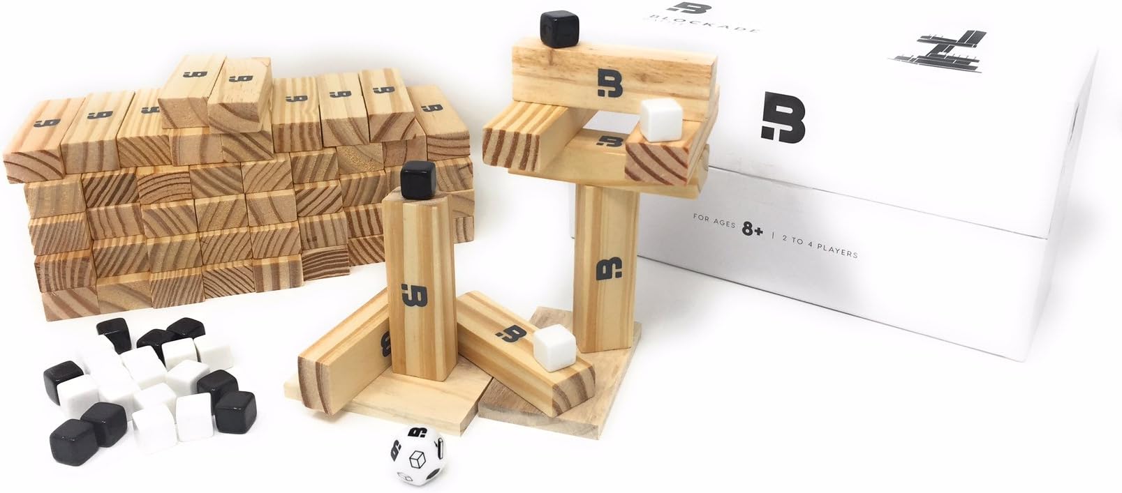 Blockade Battle a Wooden Structure Stacking Block Game, 84 Piece Set (Ages 8 and Up)