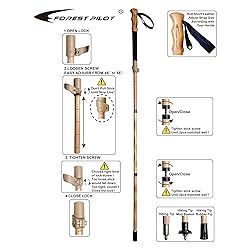 FOREST PILOT Trekking Pole- 1-pc Pack - Adjustable