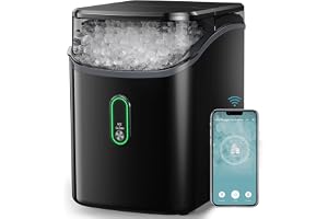 Silonn Nugget Ice Maker Countertop, WiFi Pebble Ice Machine with Soft Chewable Ice, Timer Function and Status Alerts with Silonn App, 33lbs/24H for Home, Kitchen, Office