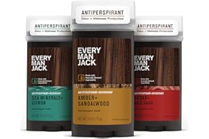 Every Man Jack Men’s Antiperspirant Deodorant Variety Set - Stay Fresh with Antiperspirant Men’s Deodorant - Odor Crushing, Long Lasting, Plant-Based, and No Harsh Chemicals - 2.6 oz - 3 Pack