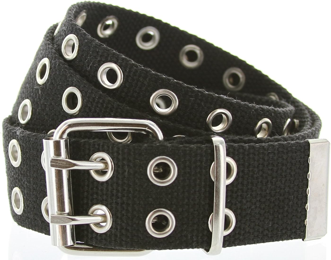 double eyelet canvas belt