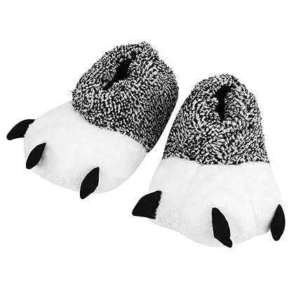white monster feet slippers