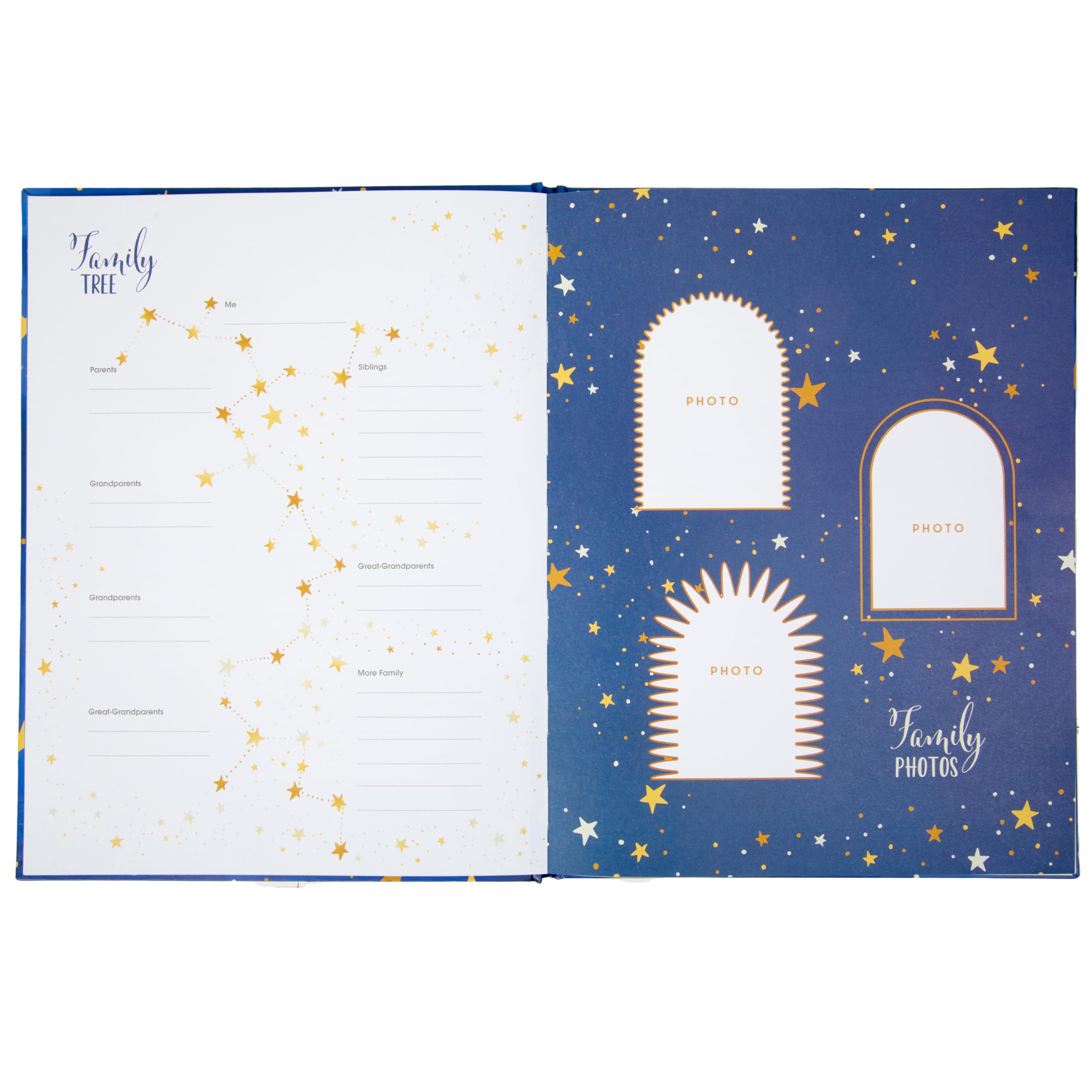 C.R. Gibson Starry Dreams First 5 Years Gender Neutral Baby Memory Book, 8.75