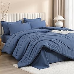 Litanika Queen Comforter Set Ocean Blue - 7 Pieces