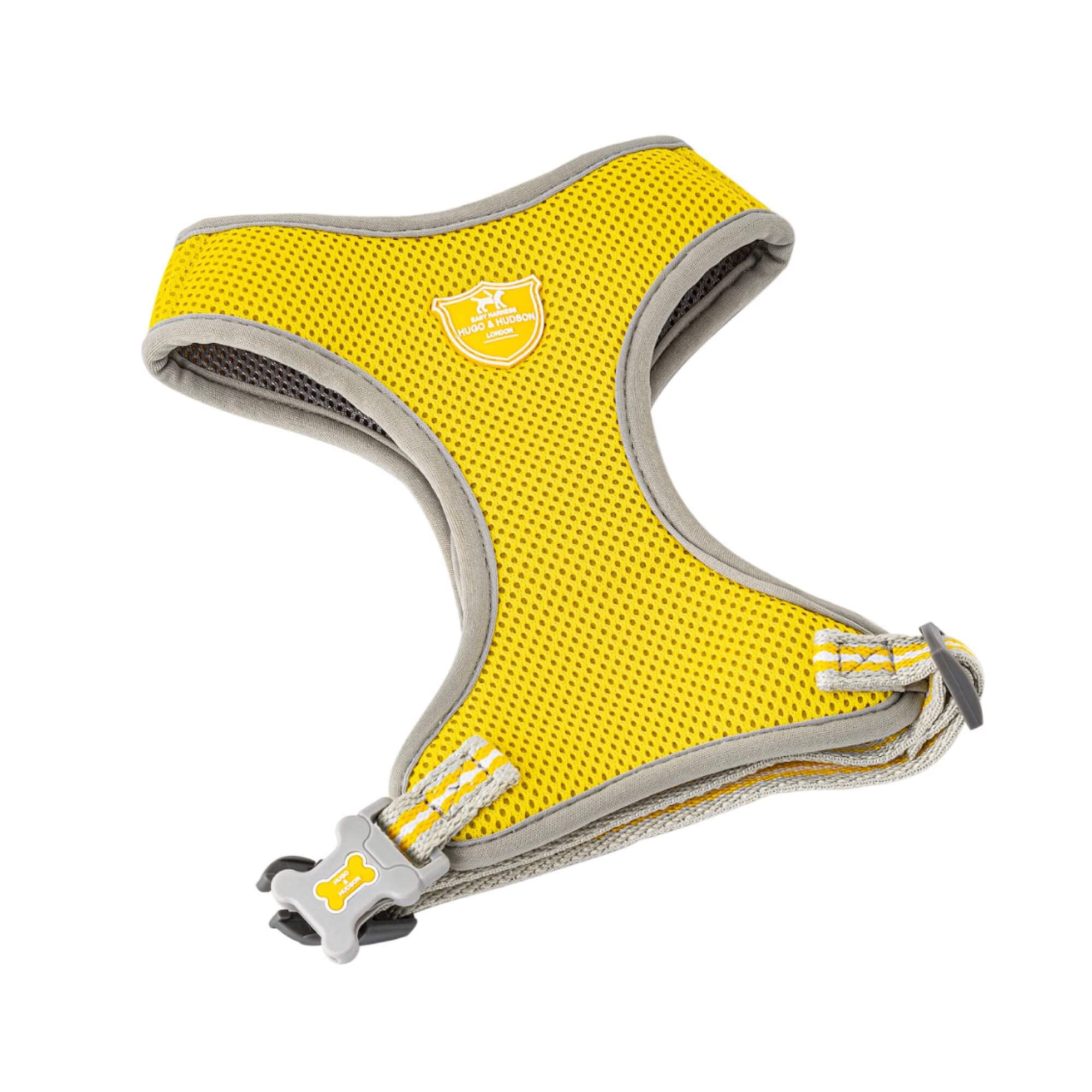 HUGO & HUDSON Dog Harness, No Pull Quick Dry Mesh, Breathable Rear Buckle Pet Vest, Yellow, XS