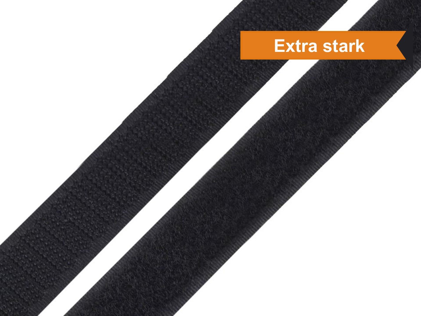 ZADAWERK® Klettband selbstklebend Klettverschluss (25mmx1m, Schwarz)