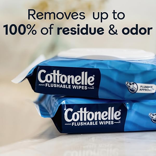 COTTONELLE FRESH FEEL FLUSHABLE WET WIPES, ADULT WET WIPES, 8 FLIP-TOP PACKS, 42 WIPES PER PACK (336 TOTAL WIPES), PACKAGING MAY VARY