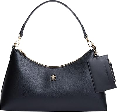 Damen Schultertasche Icon mit Münztasche, Schwarz (Black), Einheitsgröße
