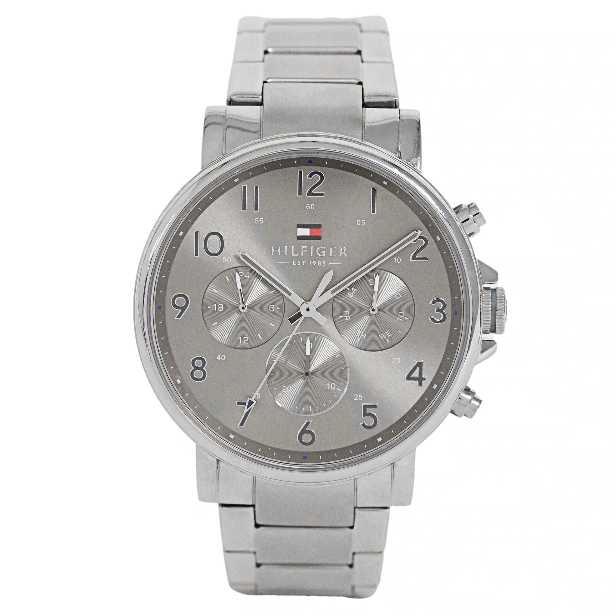 Tommy Hilfiger Analogue Multifunction Quartz Watch for Men with Silver Stainless Steel Bracelet - 1710382