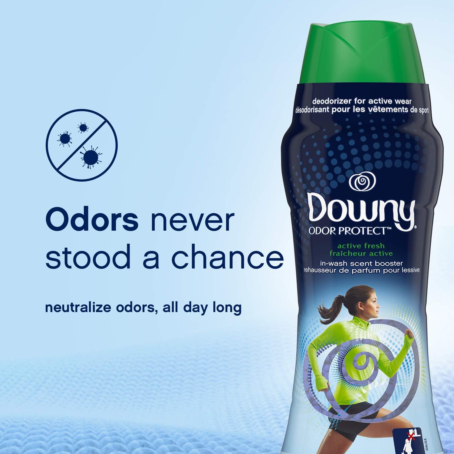 Downy Odor Protect in-Wash Scent Booster Beads, Active Fresh, 20.1 oz (Packaging May Vary): Health & Personal Care