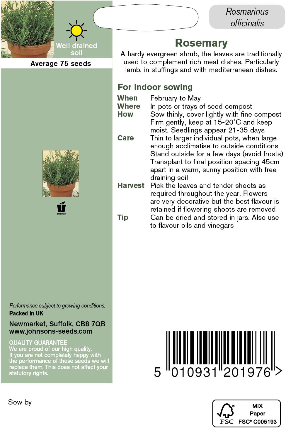 Johnsons Rosemary, Green - Image 3
