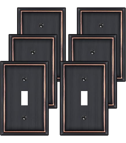 ZILLSEA 8-Pack Aged Bronze Outlet Covers, Classic Beadboard Duplex
