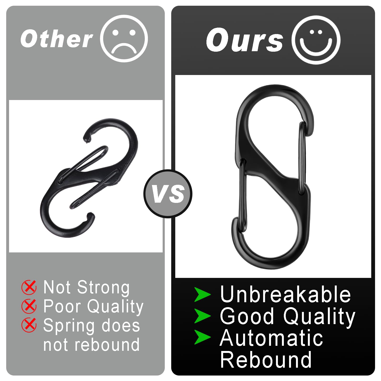 Mua 30pcs S Carabiner Zipper Clips Anti Theft,Quick Disconnect Zipper ...