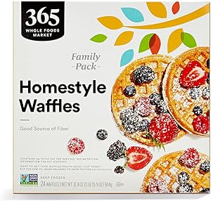 365 Everyday Value, Homestyle Waffles Family Pack, 24 ct, (Frozen)