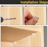 5mm Shelf Support Pegs 20 Pieces Clear Plastic Cabinet Pins view 4