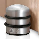 H&S 2.2lb Heavy Door Stop - Non-Scratch Stainless Steel Chrome Floor Stopper view 2