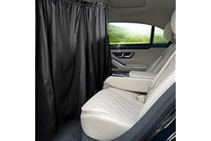 GreceYou Car Divider Curtain, Double-Layer Thickened Car Privacy Curtains Blackout Shades with Storage Bag, High Privacy Rear Car Curtains for Travel Camping Nap Sleeping (Black-1pcs Divider Curtain)