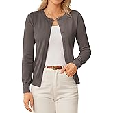 GRACE KARIN Womens Long Sleeve Knit Cardigan Sweaters Casual Dressy Open Front Button Down Cardigans Spring Outfits