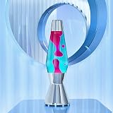Mathmos Astro Lava Lamp in Silver Blue Pink Handmade Britain 1963 Design view 6