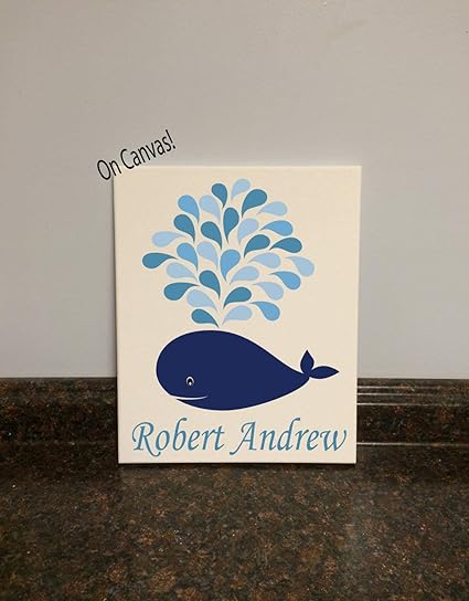 Amazon Com Canvasprtint Nautical Nursery Baby Shower Guest Book