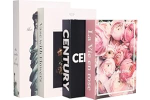 3T GROUP 4 Pcs Faux Books for Decoration Fashion Decorative Books for Home Decor Modern Coffee Table Books Decor Fake Book for Decoration Home Office Bar Shelf Display