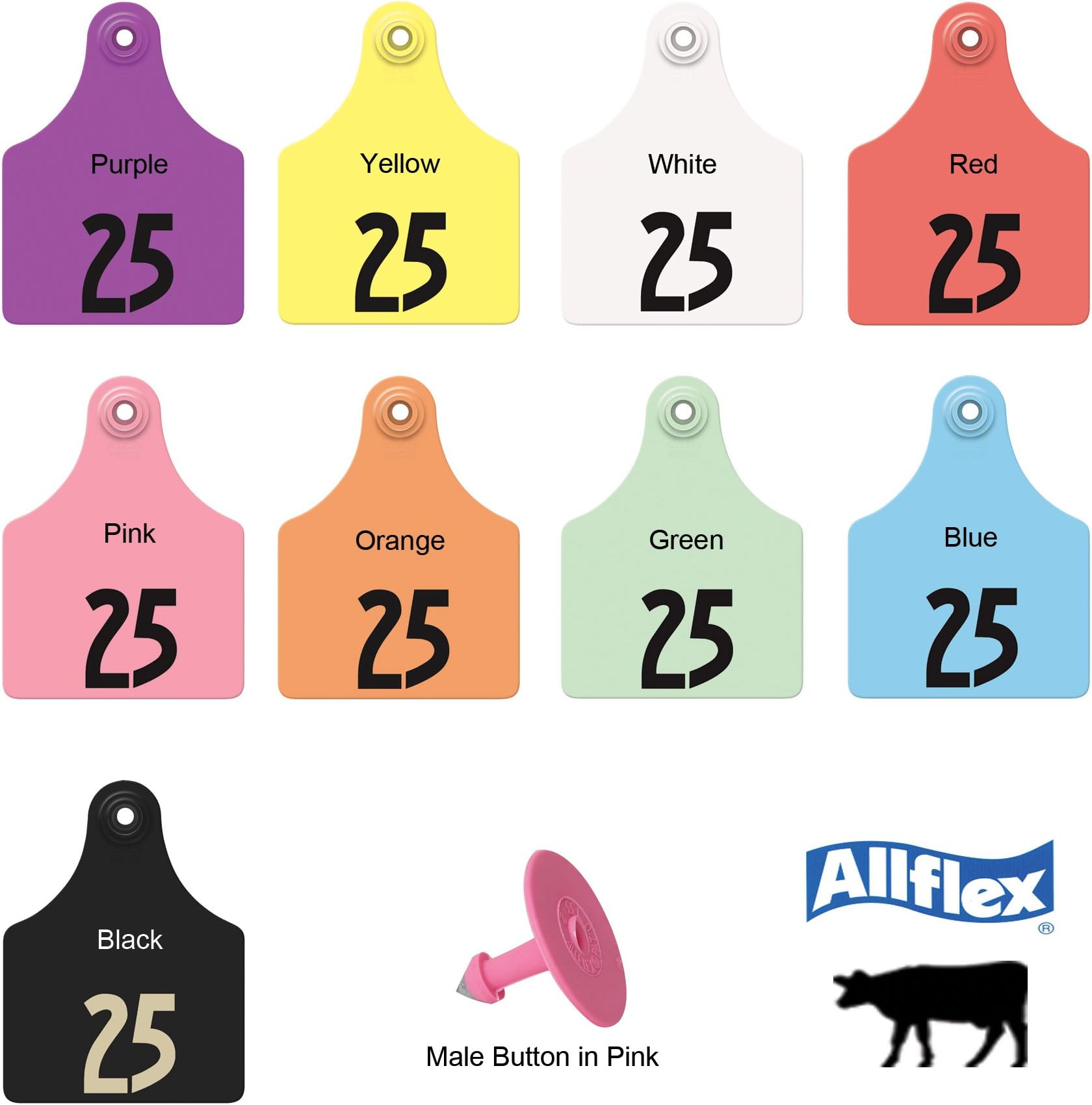 Allflex Global Maxi Beef and Dairy Ear Tag (Numbered) - GXF/GSM