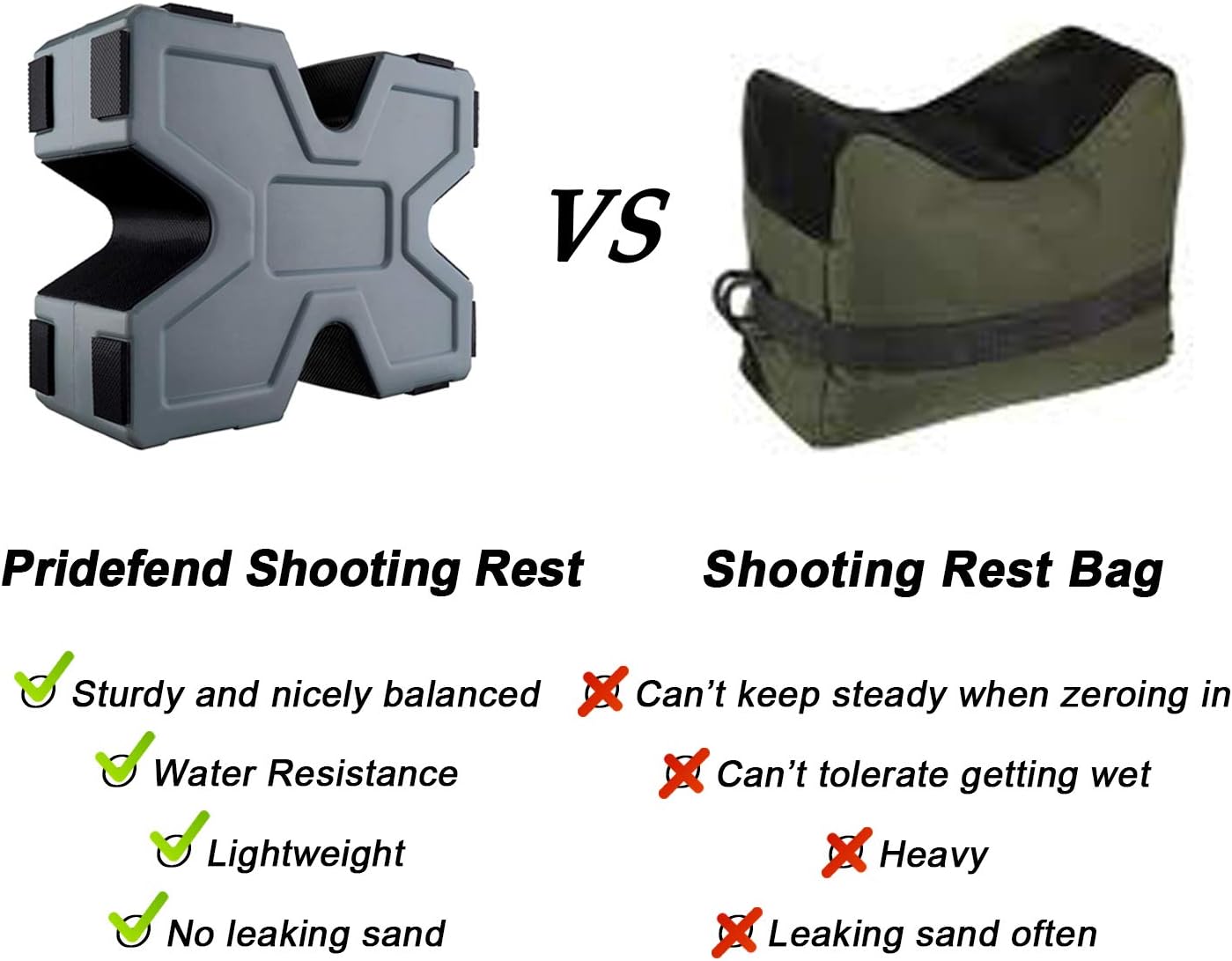 Pridefend Shooting Rest Non-Slip Block Bench Rest for Rifle and Pistol : Sports & Outdoors