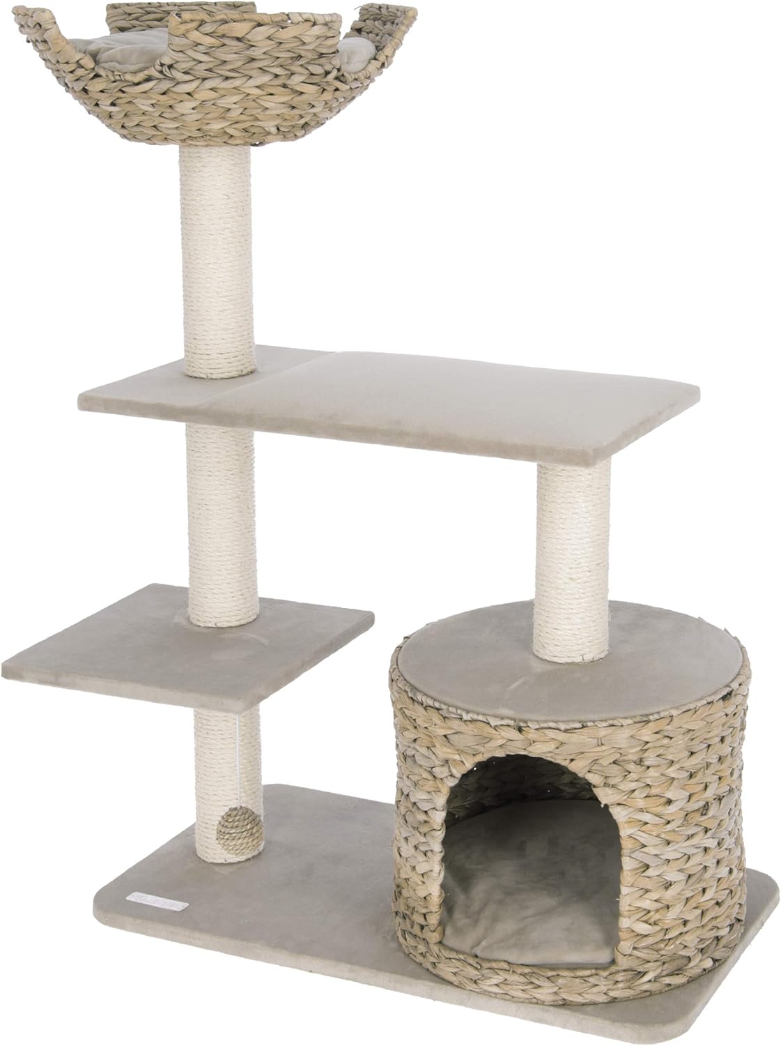 Kerbl Cat Tree Banana Leaf, 70 x 35 x 100 cm, Beige/Brown BigaMart