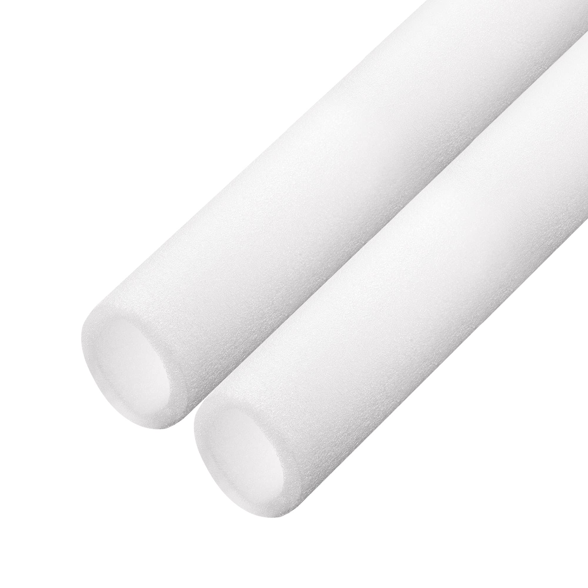 sourcing map Foam Tube Pipe Insulation Freeze Protection Cover 3.28 Ft Length 1.57in ID 2.36in OD Pipe Insulation Kits White 2 Pack