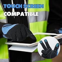 HANDLANDY Mens Work Gloves, Flexible Utility