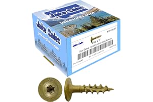 Jake Sales #14 x 1" Construction Lag Screw Torx/Star Drive Heavy Duty Structural Lag Screw Far Superior to Common Lag Screws (100 Screw Count) Exterior Coated - ACQ Compatible Wood Screws