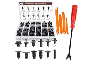 JinnEterri 240PCS Car Bumper Retainer Clips Kit - Auto Plastic Rivets & Push Fasteners Set, Most Popular Sizes for Door Trim, Panel, Fender - Compatible with GM, Ford, Toyota, Honda, Chrysler