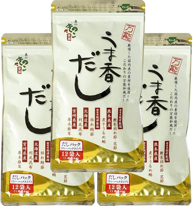 Amazon Co Jp 国産素材 うま香だし8 8g 12袋 3個セット 和風だし だしパック 出汁パック メール便配送 ポスト投函 代引不可 配達日 時間帯指定不可 Food Beverage Alcohol