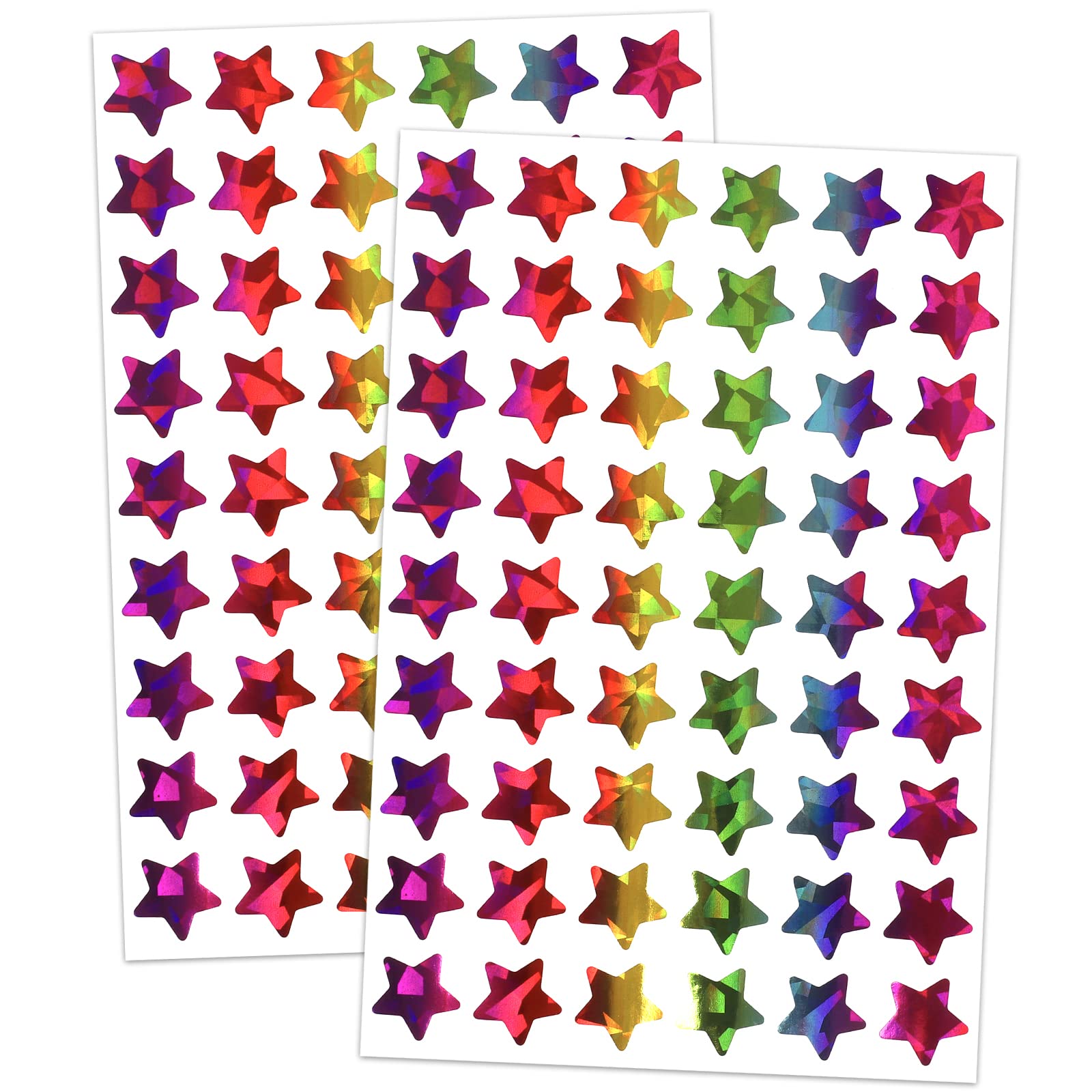 Photo 1 of 1620 Holographic Rainbow Small Star Stickers for Kids Reward, Behavior Chart, Student Planner and School Classroom Teacher Supplies, 0.6" Diameter