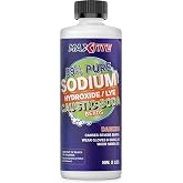 MAXTITE Sodium Hydroxide (Caustic Soda Beads) Lye 99% Pure (2lbs) - Lye Drain Cleaner Opener - HDPE Container w/Resealable Child Resistant Cap&hellip;