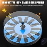 SZMP Solar Fountain Bird Bath with Glass Panel 7 Nozzles 4 Fixers view 2