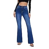 FLYING BANANA Women's High Waisted Butt Lifting Stretch Bootcut Jeans