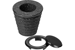 Pelopy Umbrella Cone and Table Umbrella Hole Ring and Cap Set for Outdoor Patio Umbrella, Fits Umbrella Poles Up to 1.5 Inch in Diameter or Smaller(Black Black)