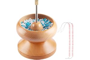 ORNUNIQ Clay Bead Spinner, Jewelry Making Tool with 1500 Clay Beads and 2 Big Eyed Beaded Needles, Ideal for Clay Beads Jewelry Making