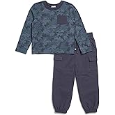 Splendid boys Scenic Route Camo Long-sleeve Tee Shirt and Pant Set