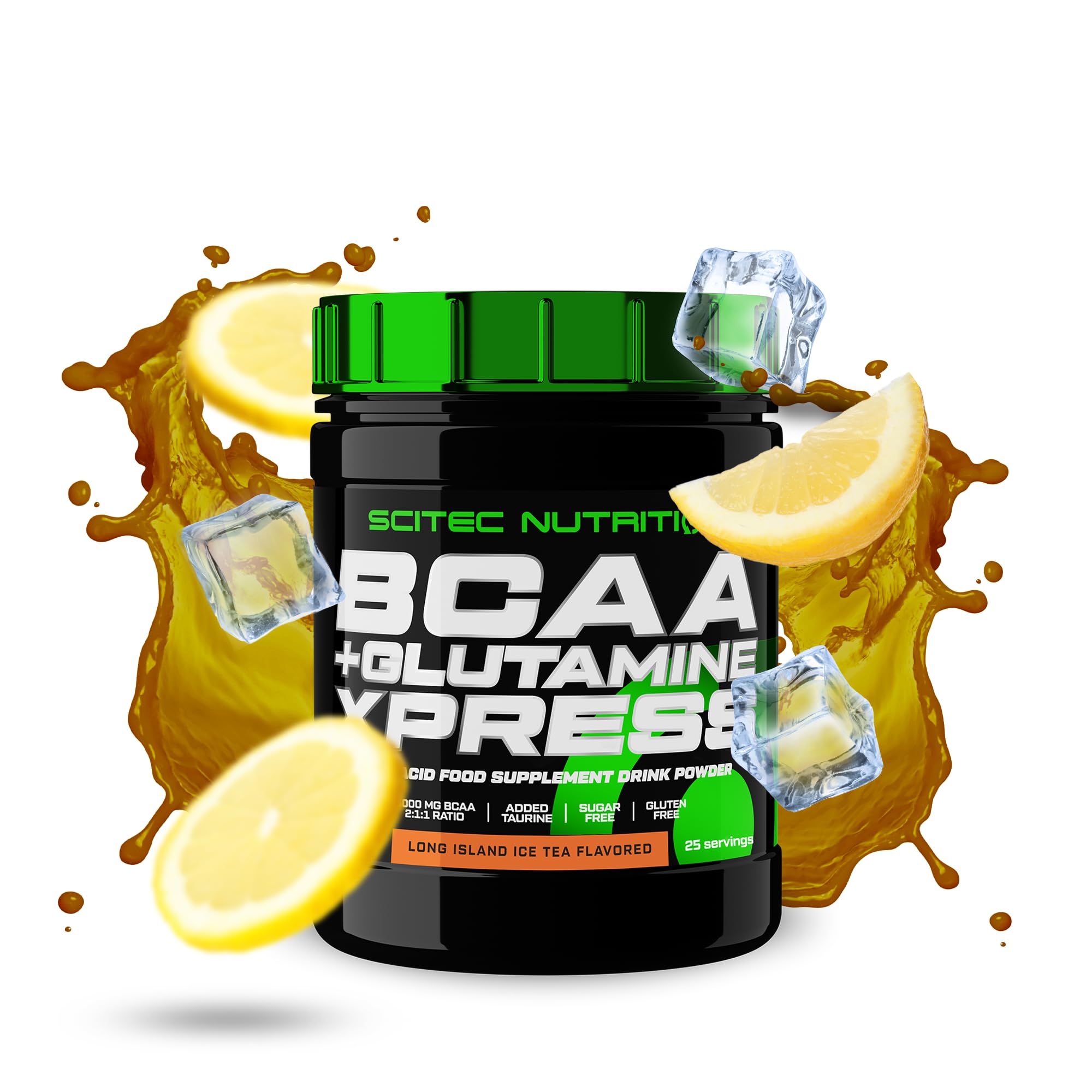 Scitec Nutrition BCAA + Glutamine Xpress – Essential Amino Acid Blend – with 5g 2:1:1 BCAAs – 5g Glutamine – Fortified with Taurine, 300 g, Long Island ice Tea