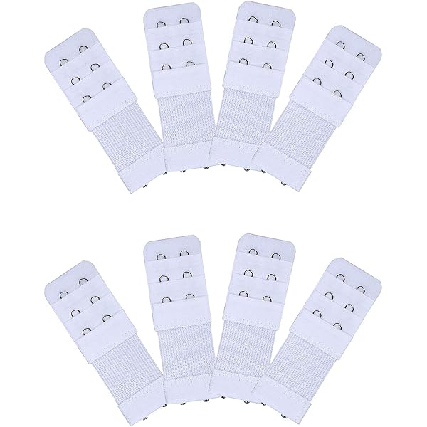 Extensions De Soutien-gorge élastiques - Lot De 12 (2 Et 3 Crochets) - Blanc, Noir, Couleur Peau - Pour Grossesse Ou Confort