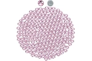 NOVANI Hotfix Rhinestones for Crafts Flatback Rhinestones Glass Rhinestones Round Crystals Gems for Clothes Shoes Bag DIY Decoration Pink(SS10/2.8MM/1440pcs)