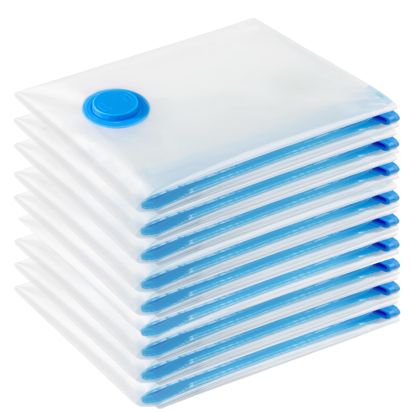 Vacuum Storage Bags for Clothes - Jumbo 9 Pack 100 X 70cm Reusable Clothes Storage Bags Vacuum Sealer Bags with Double Zip Seal Travel Space Saver Bags for Duvets, Bedding, Quilts, Pillows